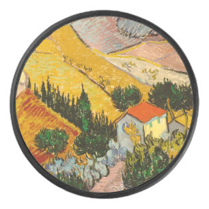 Disco De Hockey Paisaje con House y PloughmaVincent van Gogh