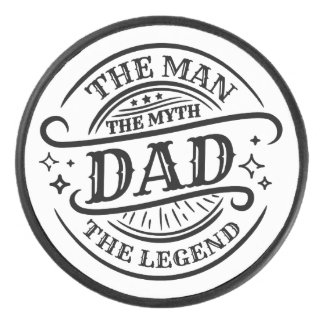 Disco De Hockey Papá - El hombre, El mito, La leyenda