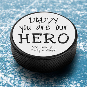 Disco De Hockey Papá, eres nuestra tipografía heroica, el día del