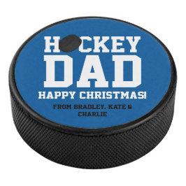 Disco De Hockey Papá navidades de hockey personalizado