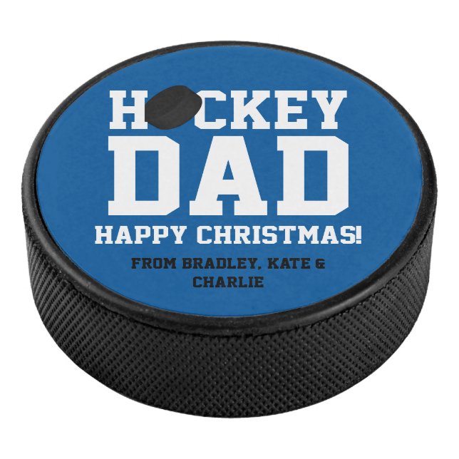 Disco De Hockey Papá navidades de hockey personalizado (3/4)