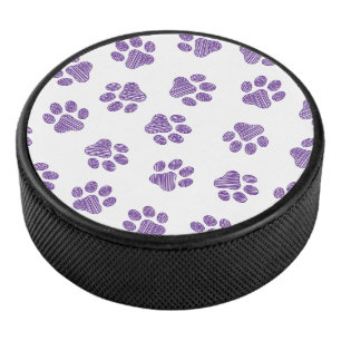 Disco De Hockey Pasta de perro, garras de perro, garras moradas