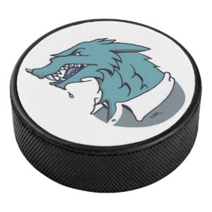 Disco De Hockey Pato de hockey blanco de Blue Werewolt