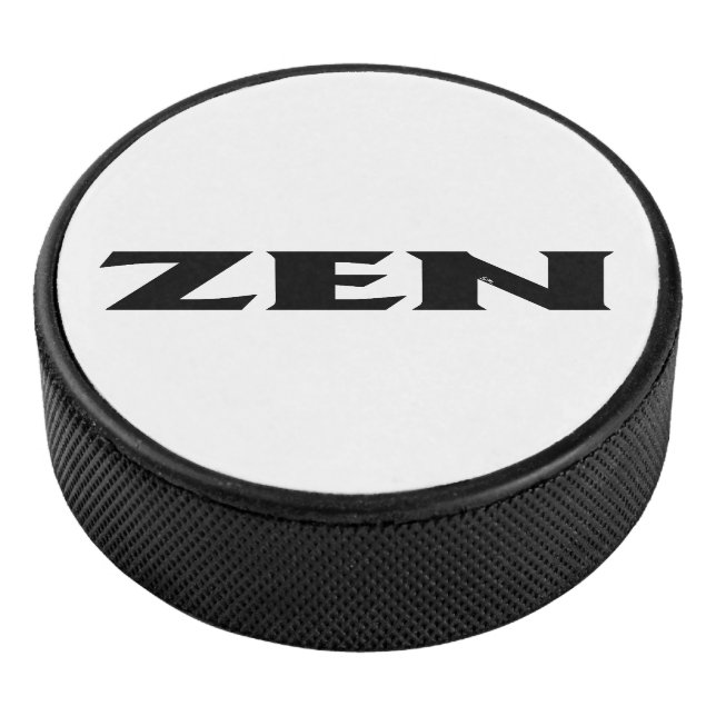 Disco De Hockey Pato de hockey blanco negro zen (3/4)
