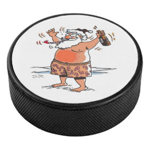 Disco De Hockey Pato de hockey de Santa Claus