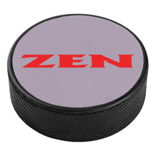 Disco De Hockey Pato de hockey gris rojo Zen