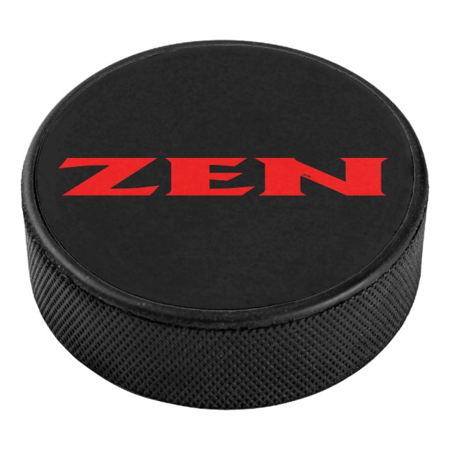 Disco De Hockey Pato de hockey negro rojo Zen (3/4)