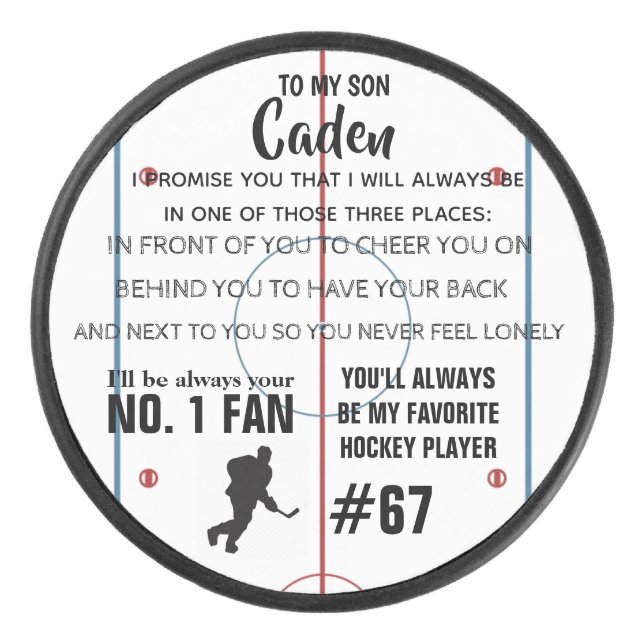 Disco De Hockey Pato de hockey personalizado (Anverso)