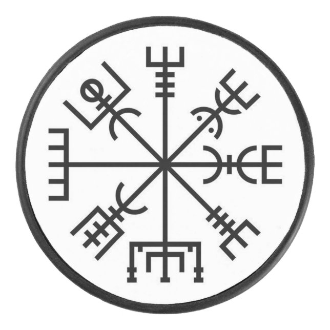 Disco De Hockey ¡Pato de hockey sobre brújula de viking! (Anverso)