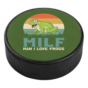 Disco De Hockey Pato de hockey sobre ranas de amor