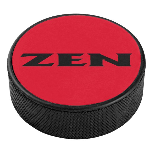 Disco De Hockey Pato negro de hockey rojo (3/4)