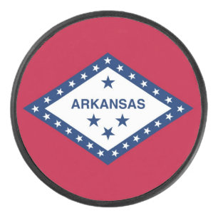 Disco De Hockey Pato patriótico de hockey con bandera de Arkansas