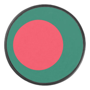 Disco De Hockey Pato patriótico de hockey con bandera de Banglades