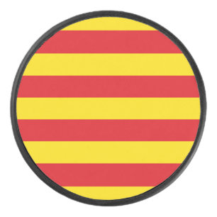 Disco De Hockey Pato patriótico de hockey con bandera de Cataluña