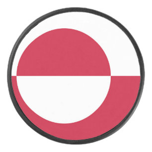 Disco De Hockey Pato patriótico de hockey con bandera de Groenland