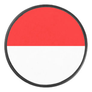 Disco De Hockey Pato patriótico de hockey con bandera de Indonesia
