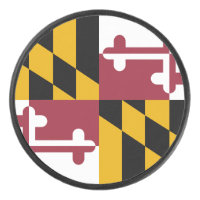Pato patriótico de hockey con bandera de Maryland