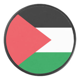 Disco De Hockey Pato patriótico de hockey con bandera de Palestina
