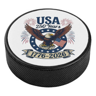 Disco De Hockey Patriotic American Eagle 250 Years 1776-2026