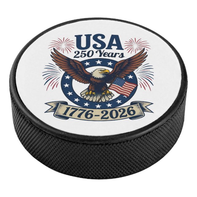 Disco De Hockey Patriotic American Eagle 250 Years 1776-2026 (3/4)