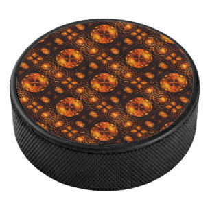 Disco De Hockey Patrón de Arte Abstracto Elegante Boho Moderno Dor