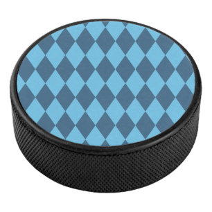 Disco De Hockey Patrón de bandera en rombos de Baviera azul