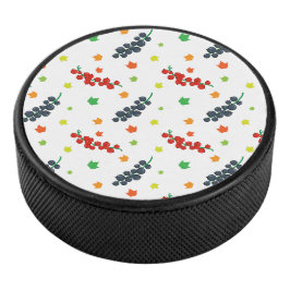 Disco De Hockey Patrón de bayas, arándano rojo, arándano azul, fru