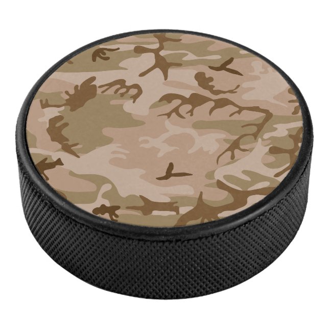 Disco De Hockey Patrón de camuflaje del desierto, patrón militar,  (3/4)