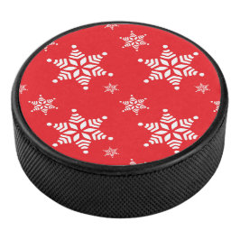 Disco De Hockey Patrón de copo de nieve, copos de nieve blancos, n