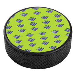 Disco De Hockey Patrón de uvas moradas en verde
