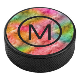 Disco De Hockey Patrón de vidrio de cristal colorido