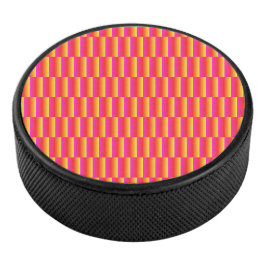 Disco De Hockey Patrón Feliz de Baldosas de Arcoíris 3D