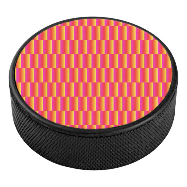 Disco De Hockey Patrón Feliz de Baldosas de Arcoíris 3D (3/4)