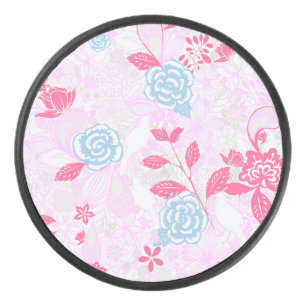 Disco De Hockey Patrón floral pastel de color pastel suave Sneake 