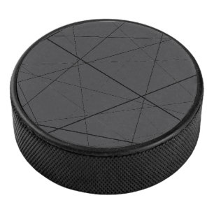Disco De Hockey Patrón geométrico en blanco y negro