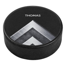 Disco De Hockey Patrón Metalizado plateado moderno personalizado