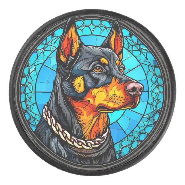 Disco De Hockey perro doberman (Anverso)