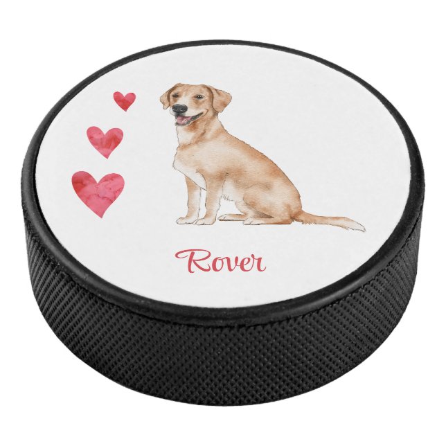 Disco De Hockey Perro personalizado recuperador de labrador (3/4)