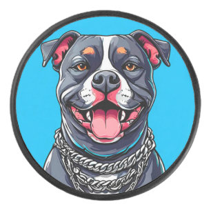 Disco De Hockey Perro Pitbull