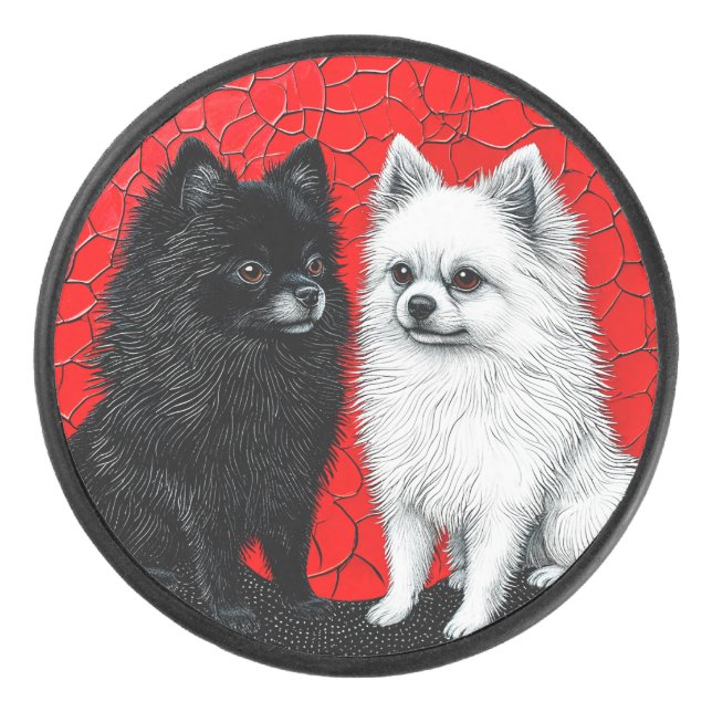 Disco De Hockey Perro spitz japonés (Anverso)