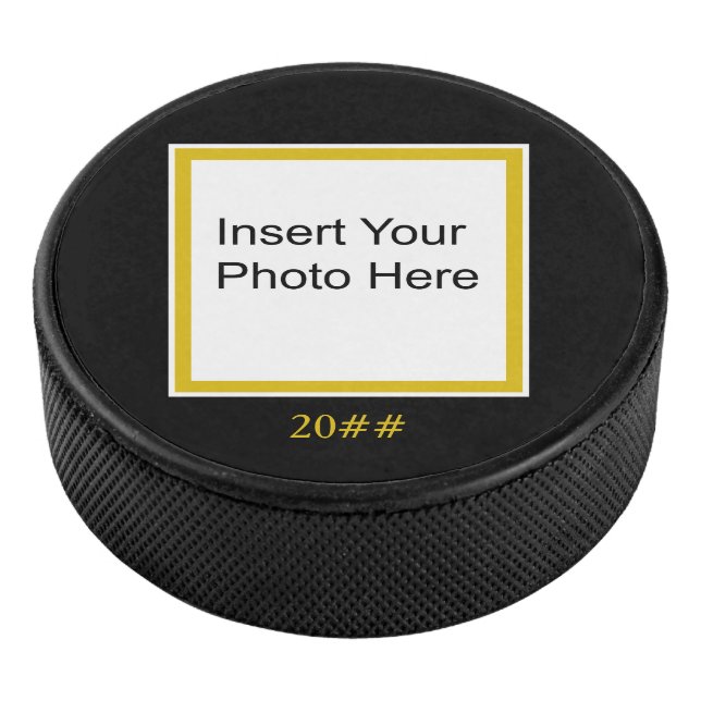 Disco De Hockey Personalice la foto de un polo de hockey editable  (3/4)