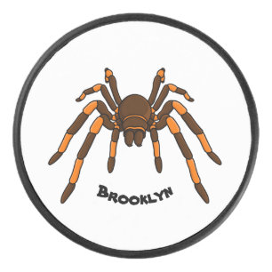 Disco De Hockey Personalizado de araña tarántula arenosa marrón y 