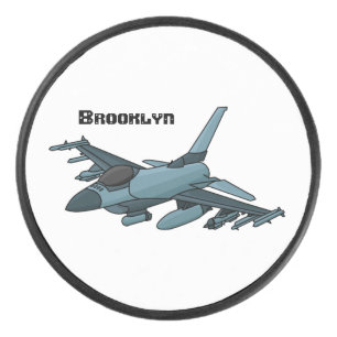 Disco De Hockey Personalizado de avión de combate militar