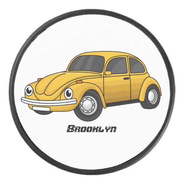 Disco De Hockey Personalizado de coche clásico (Anverso)