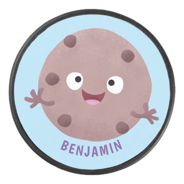 Disco De Hockey Personalizado de galleta de chocolate inteligente (Anverso)