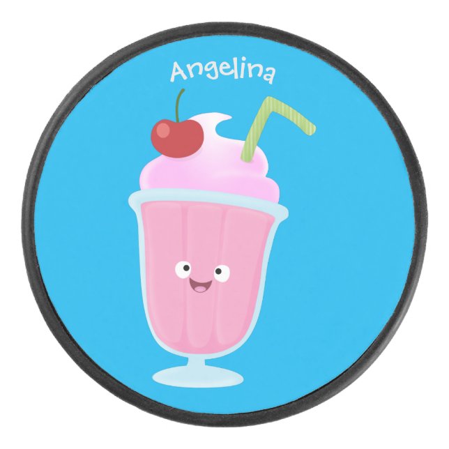 Disco De Hockey Personalizado de helados de fresa de fresa (Anverso)