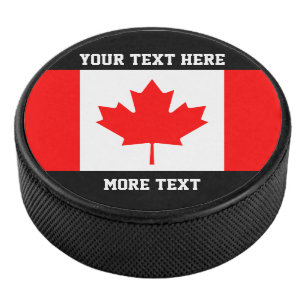 Disco De Hockey Personalizado de la bandera de Canadá: idea de reg