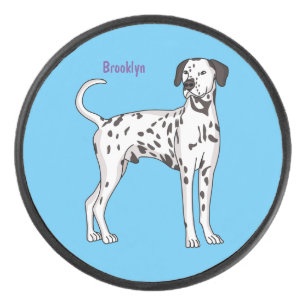 Disco De Hockey Personalizado de perro dalmatiano