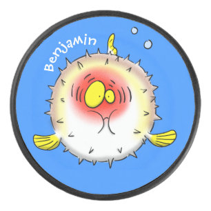 Disco De Hockey Personalizado de pescado porcupy de marisco de pur