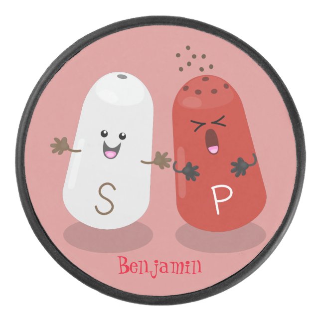 Disco De Hockey Personalizado de salinas y batidores de pimienta d (Anverso)